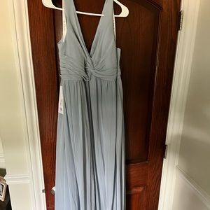 Azazie Yetta Maternity Bridesmaid Dress Dusty Blue